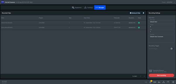 Recording Tracking Data