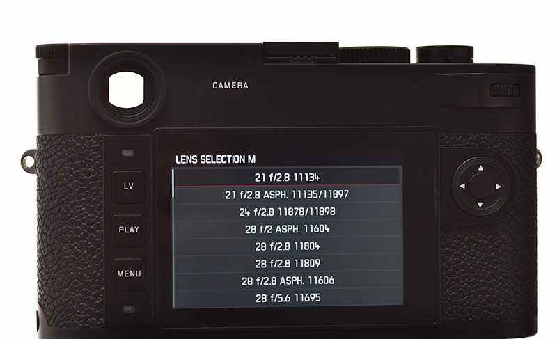 Which lens profiles should be selected in the menu of dig. Leica M