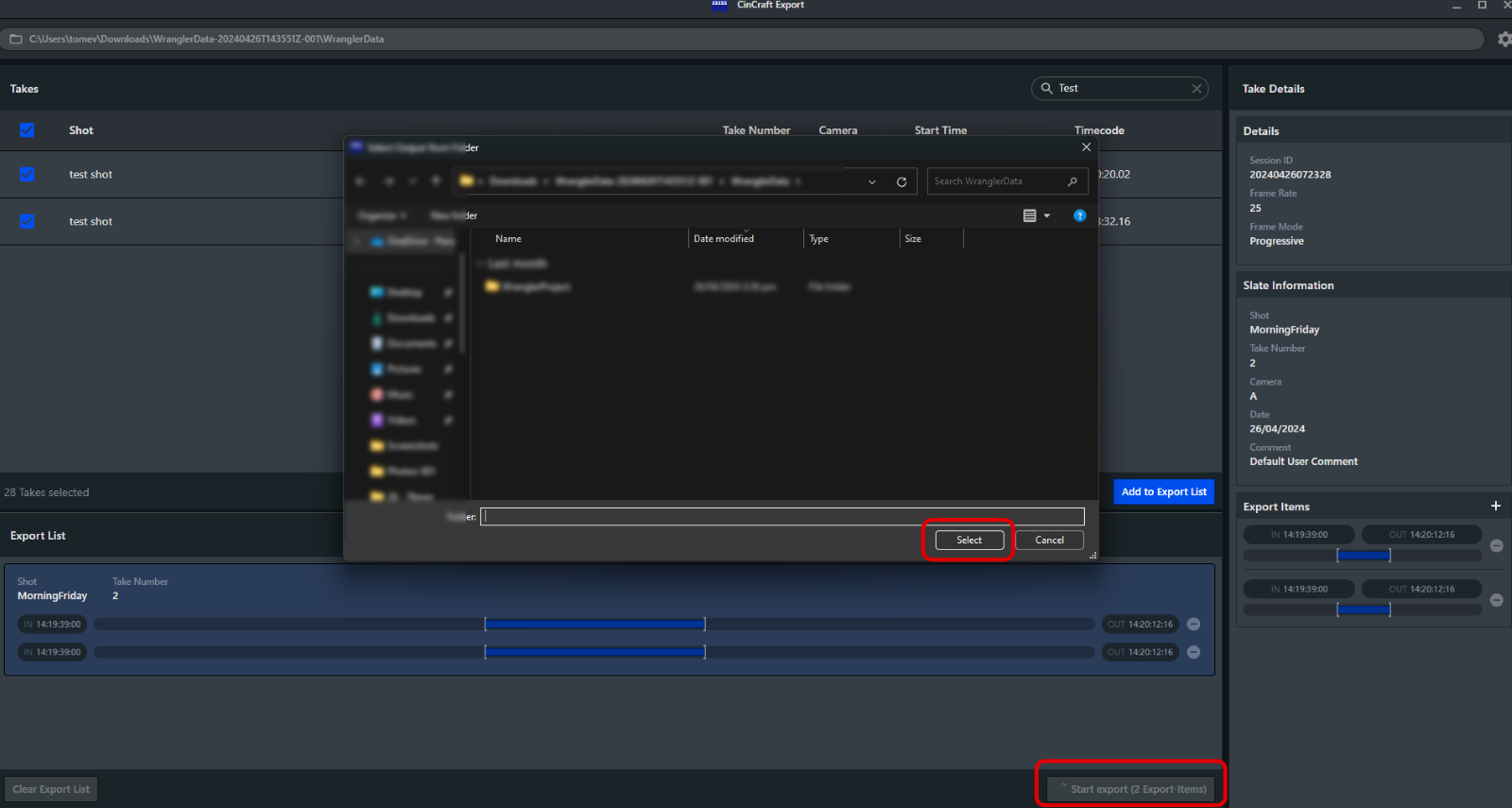 Exporting Data