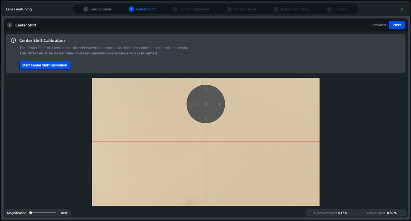 Step 2 - Centre Shift